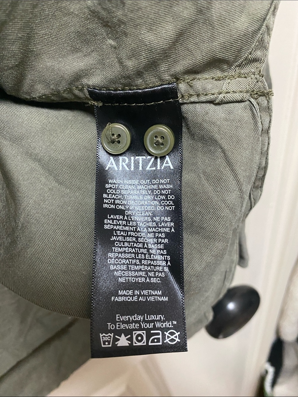 Babaton button up shirt Olive Green Size L - Picture 6 of 7
